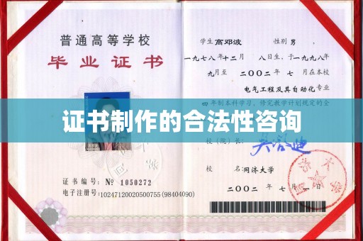 瑞丽证书制作的合法性咨询